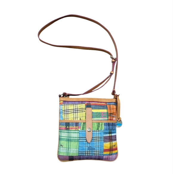 Dooney & Bourke Vintage Y2K Plaid Ant Print Letter Carrier Crossbody - Picture 2 of 14